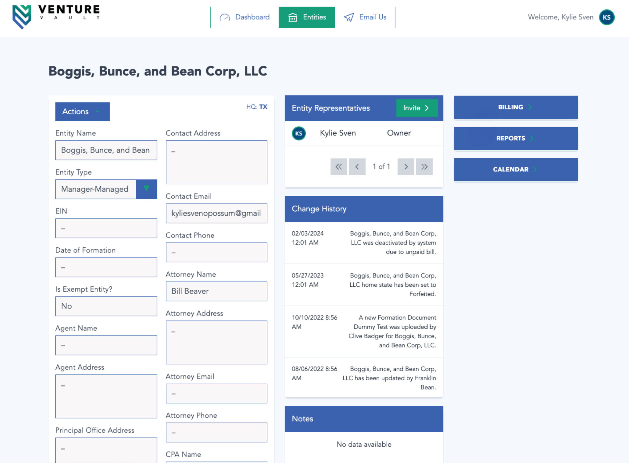 Entity Management & Compliance Services | Venture Vault