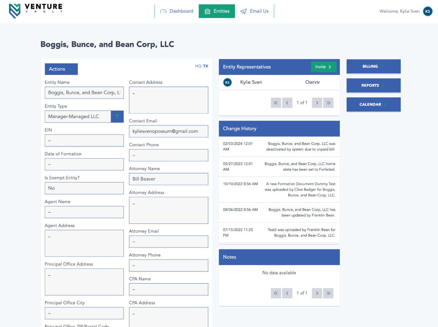 Entity Management & Compliance Services | Venture Vault